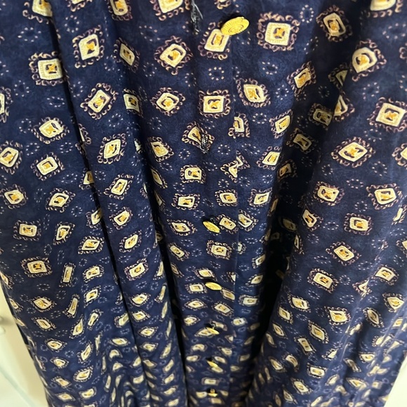 VTG Bichon by Sara Edwards Women’s Size Small Blue Rayon Midi Dress Tie Back H1 - Picture 3 of 10